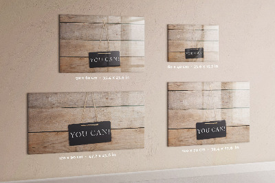 Decoratief glazen wandbord beschrijfbaar en magnetisch Creatief moodboard voor foto's en notities