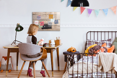 Decoratief glazen wandbord beschrijfbaar en magnetisch Creatief moodboard voor foto's en notities