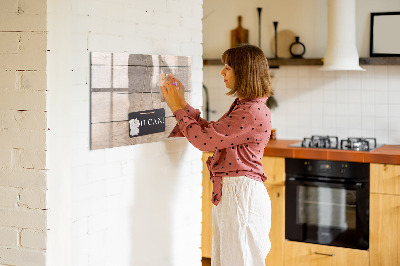 Decoratief glazen wandbord beschrijfbaar en magnetisch Creatief moodboard voor foto's en notities