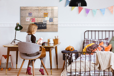 Decoratief glazen wandbord beschrijfbaar en magnetisch Creatief moodboard voor foto's en notities