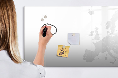 Decoratief glazen wandbord beschrijfbaar en magnetisch Interactieve poster voor foto's en notities