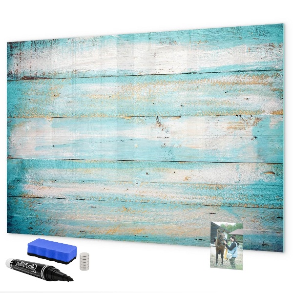 Memobord van glas met print inclusief neodymium magneten Een kleurrijk prikbord voor notities en foto's