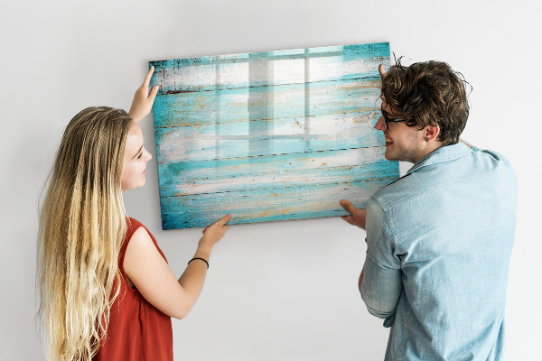 Memobord van glas met print inclusief neodymium magneten Een kleurrijk prikbord voor notities en foto's