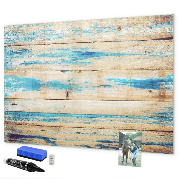 Decoratief glazen wandbord beschrijfbaar en magnetisch Stijlvol bord voor foto's en notities