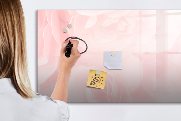 Memobord van glas met print inclusief neodymium magneten Een prikbord voor het presenteren van herinneringen en foto's