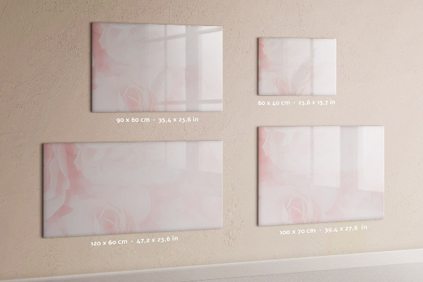 Memobord van glas met print inclusief neodymium magneten Een prikbord voor het presenteren van herinneringen en foto's