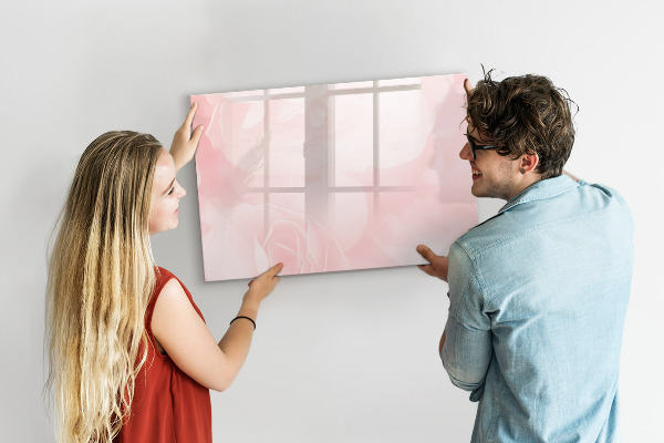 Memobord van glas met print inclusief neodymium magneten Een prikbord voor het presenteren van herinneringen en foto's