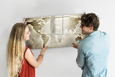 Decoratief glazen wandbord beschrijfbaar en magnetisch Herinneringskaart met persoonlijke foto's