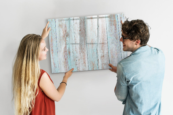 Memobord van glas met print inclusief neodymium magneten Een prikbord voor het ophangen van herinneringen en notities.
