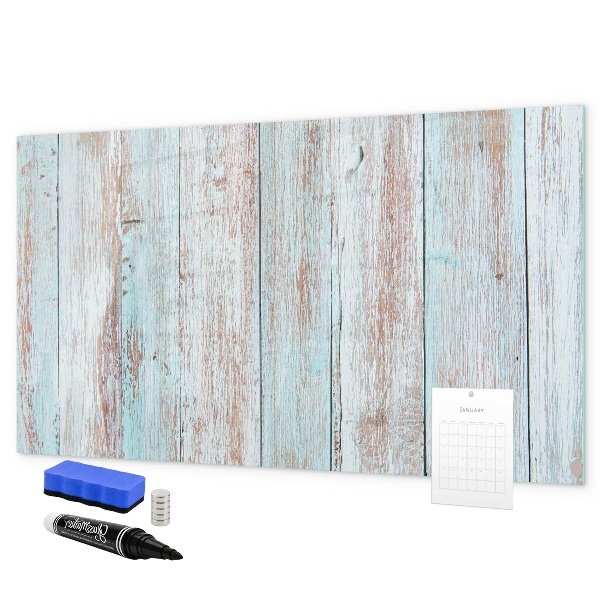Memobord van glas met print inclusief neodymium magneten Een prikbord voor het ophangen van herinneringen en notities.