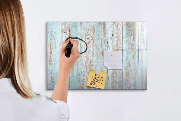 Memobord van glas met print inclusief neodymium magneten Een prikbord voor het ophangen van herinneringen en notities.