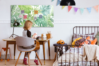 Decoratief glazen wandbord beschrijfbaar en magnetisch Groen bord voor foto's en notities