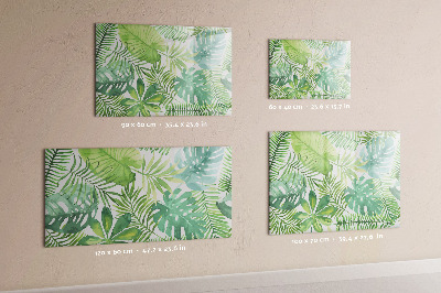 Decoratief glazen wandbord beschrijfbaar en magnetisch Groen bord voor foto's en notities