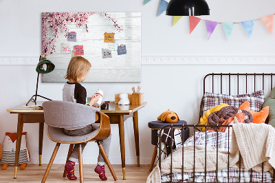 Decoratief glazen wandbord beschrijfbaar en magnetisch Een creatieve ruimte voor het presenteren van foto's