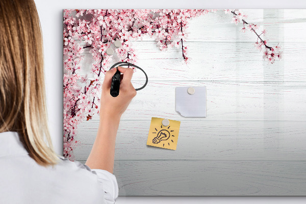 Decoratief glazen wandbord beschrijfbaar en magnetisch Een creatieve ruimte voor het presenteren van foto's