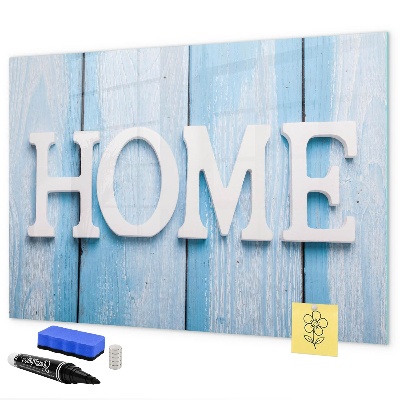 Memobord van glas met print inclusief neodymium magneten Wanddecoratie met een huiselijk thema