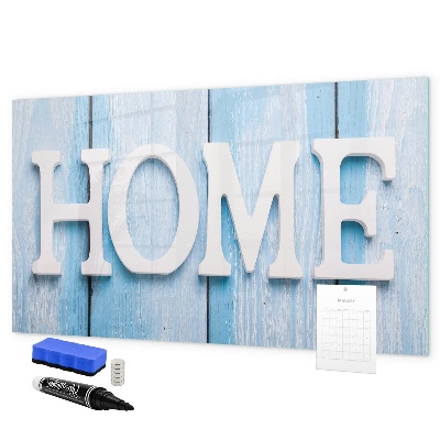 Memobord van glas met print inclusief neodymium magneten Wanddecoratie met een huiselijk thema