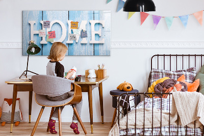 Memobord van glas met print inclusief neodymium magneten Wanddecoratie met een huiselijk thema