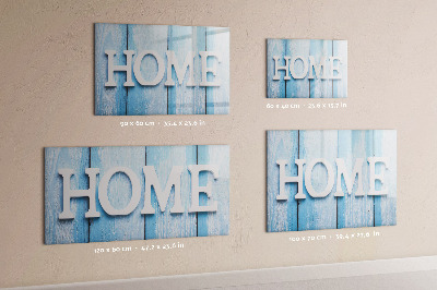 Memobord van glas met print inclusief neodymium magneten Wanddecoratie met een huiselijk thema