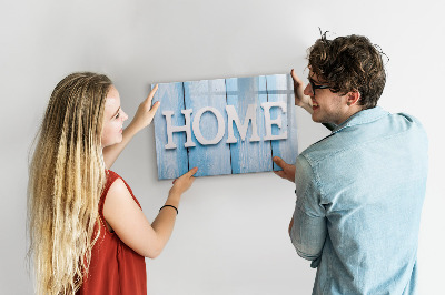 Memobord van glas met print inclusief neodymium magneten Wanddecoratie met een huiselijk thema