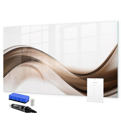 Decoratief glazen wandbord beschrijfbaar en magnetisch Modern fotodisplaybord