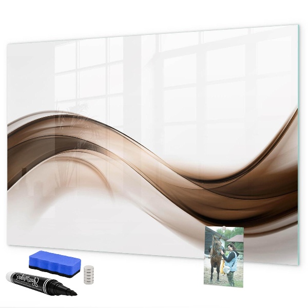 Decoratief glazen wandbord beschrijfbaar en magnetisch Modern fotodisplaybord