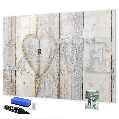 Memobord van glas met print inclusief neodymium magneten Een prikbord voor foto's en herinneringen.