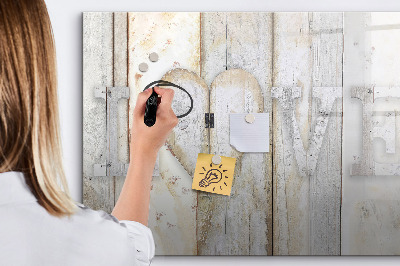 Memobord van glas met print inclusief neodymium magneten Een prikbord voor foto's en herinneringen.