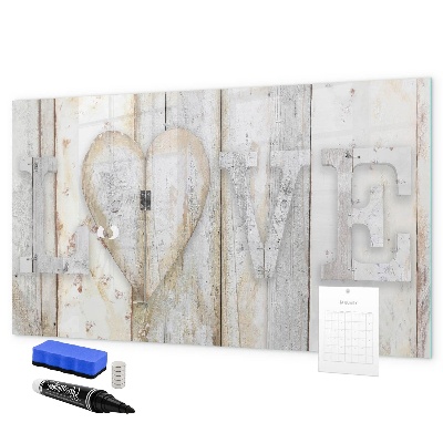 Memobord van glas met print inclusief neodymium magneten Een prikbord voor foto's en herinneringen.