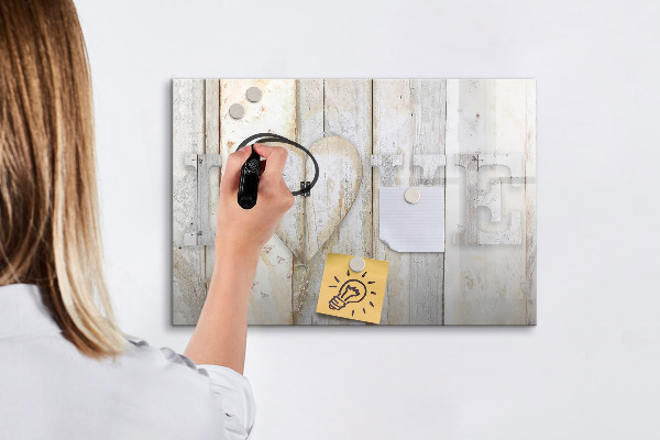 Memobord van glas met print inclusief neodymium magneten Een prikbord voor foto's en herinneringen.
