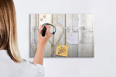 Memobord van glas met print inclusief neodymium magneten Een prikbord voor foto's en herinneringen.