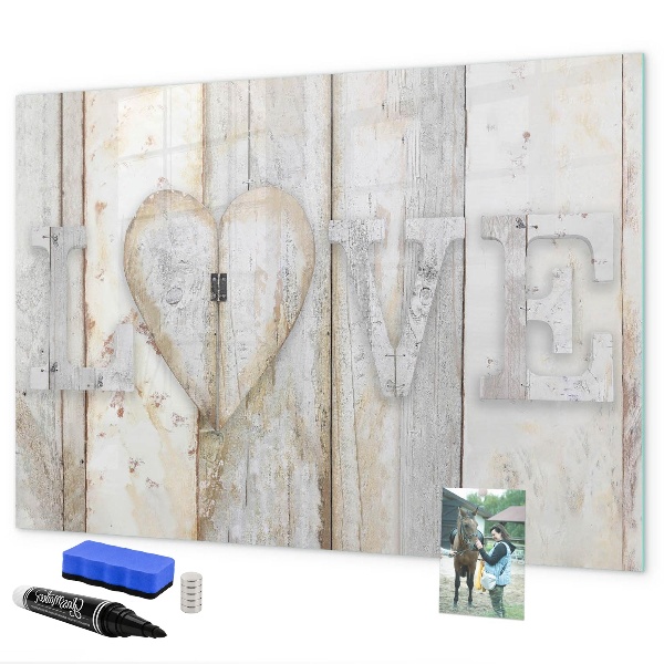 Memobord van glas met print inclusief neodymium magneten Een prikbord voor foto's en herinneringen.