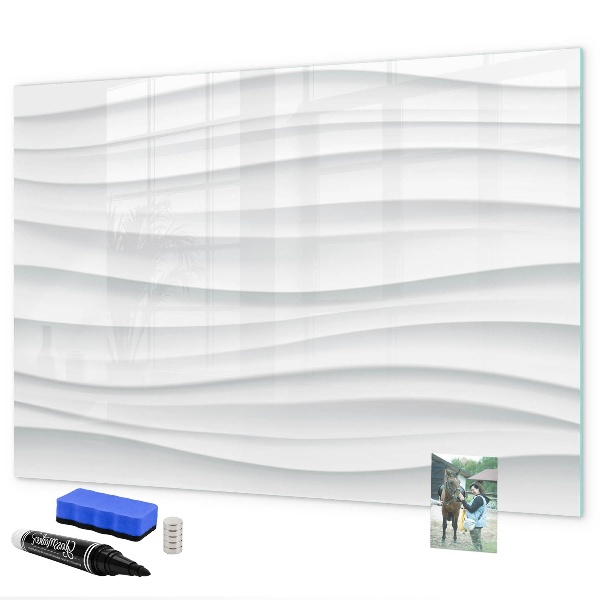 Decoratief glazen wandbord beschrijfbaar en magnetisch Een stijlvol bord voor notities en foto's