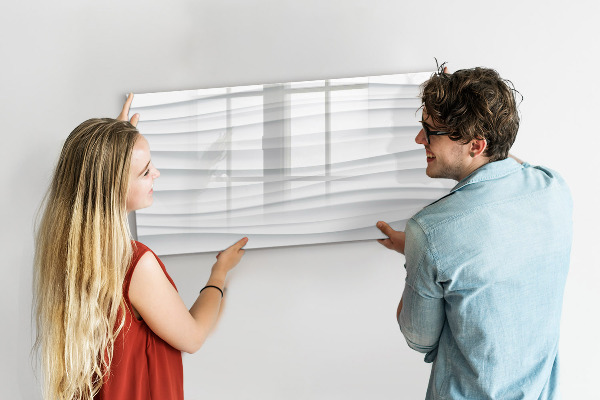 Decoratief glazen wandbord beschrijfbaar en magnetisch Een stijlvol bord voor notities en foto's