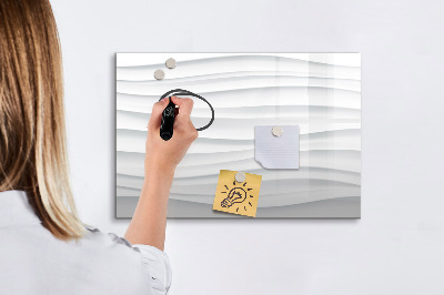 Decoratief glazen wandbord beschrijfbaar en magnetisch Een stijlvol bord voor notities en foto's