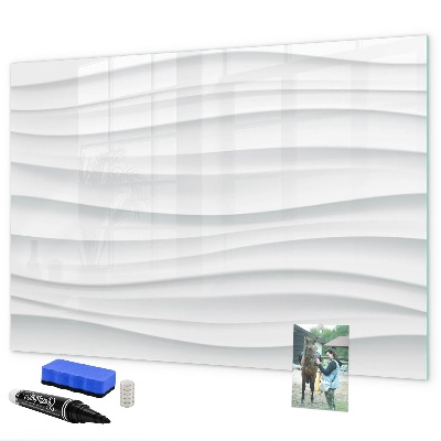 Decoratief glazen wandbord beschrijfbaar en magnetisch Een stijlvol bord voor notities en foto's