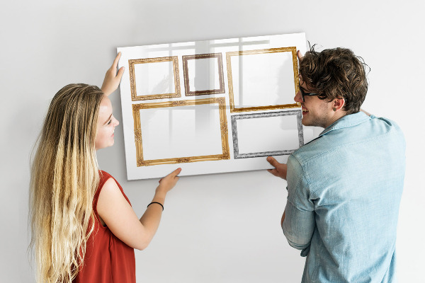Memobord van glas met print inclusief neodymium magneten Een creatieve plek voor foto's en notities