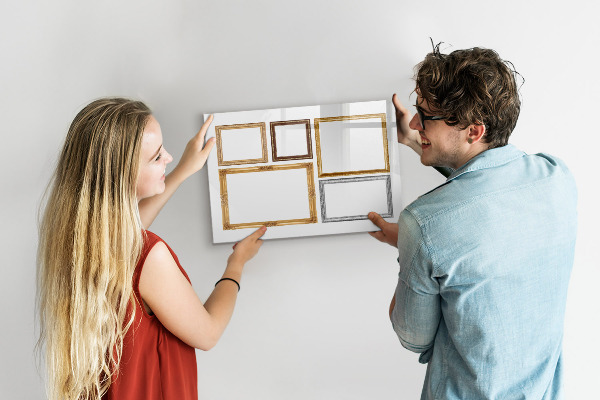 Memobord van glas met print inclusief neodymium magneten Een creatieve plek voor foto's en notities