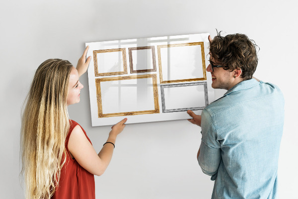 Memobord van glas met print inclusief neodymium magneten Een creatieve plek voor foto's en notities