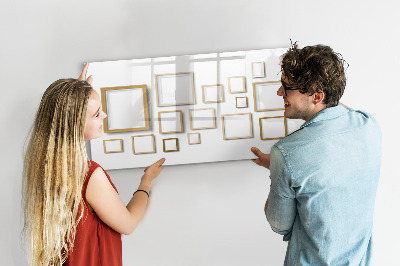 Memobord van glas met print inclusief neodymium magneten Een creatieve ruimte voor foto's en notities