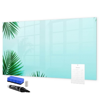 Decoratief glazen wandbord beschrijfbaar en magnetisch Groene poster voor foto's en notities