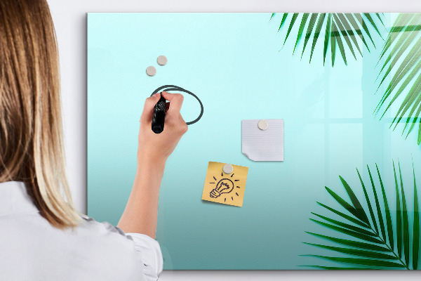 Memobord van glas met print inclusief neodymium magneten Een gezellige plek voor het creëren van herinneringen.