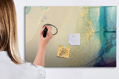 Memobord van glas met print inclusief neodymium magneten Een stijlvol bord voor notities en foto's