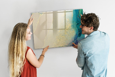 Memobord van glas met print inclusief neodymium magneten Een stijlvol bord voor notities en foto's