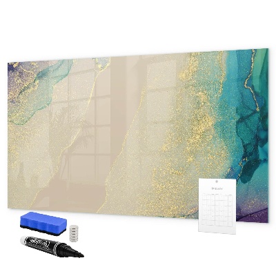 Memobord van glas met print inclusief neodymium magneten Een stijlvol bord voor notities en foto's