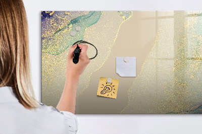 Memobord van glas met print inclusief neodymium magneten Een stijlvol bord voor notities en foto's