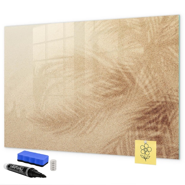 Decoratief glazen wandbord beschrijfbaar en magnetisch Notitiebord met accessoires