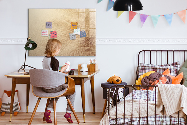 Decoratief glazen wandbord beschrijfbaar en magnetisch Notitiebord met accessoires