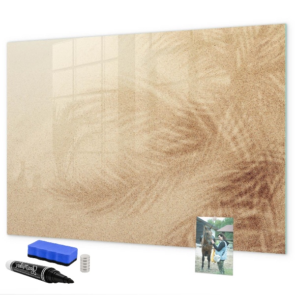 Decoratief glazen wandbord beschrijfbaar en magnetisch Notitiebord met accessoires