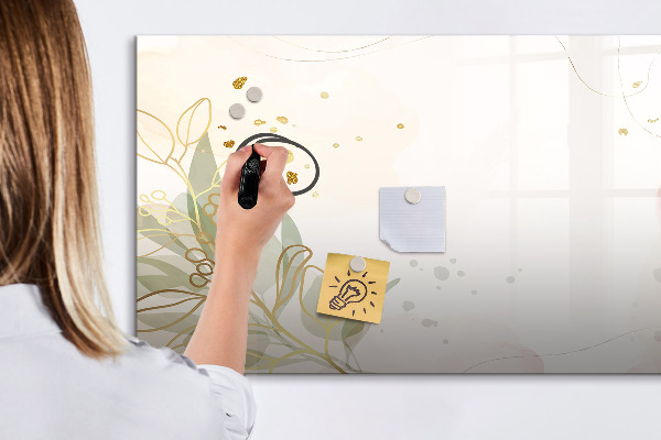 Memobord van glas met print inclusief neodymium magneten Een stijlvol bord voor het presenteren van foto's